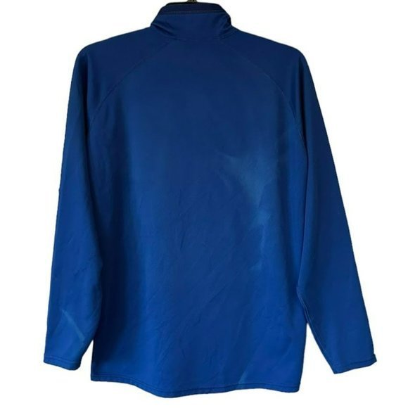 Patagonia Made in the USA Polyester Blue Quarter Zip Base Layer Mens L *Stain* - Picture 3 of 7